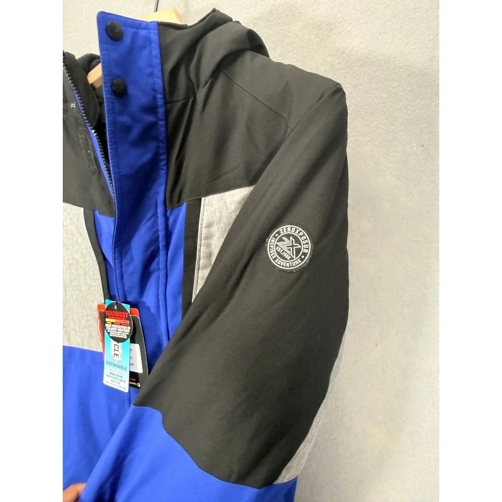 ZeroXposur Boys Winter Jacket Z54501K Freeze Blue Black Grey Hooded Parka 10/12